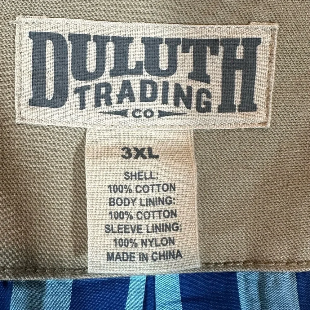 DULUTH Men's 3 XL 2 Button Sports Blazer Jacket Kahki Cotton
